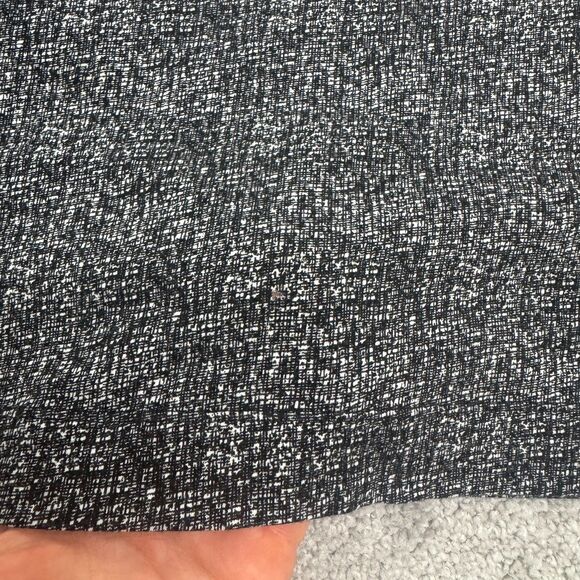 Theory Ginny Tweed Ruffle Silk Midi Shift Dress Womens XS Petite Black White - Picture 7 of 16